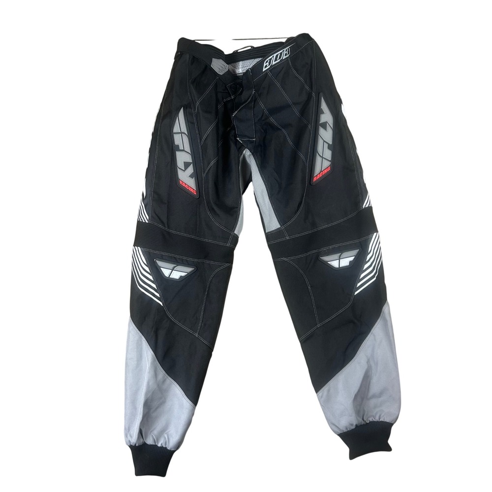 Fly Racing 303 Race Pant Mens 38 Motocross BMX Dirt Bike Gear Black Gray